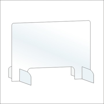Osłona z plexi 6mm bardzo sztywna na biurko 100x75