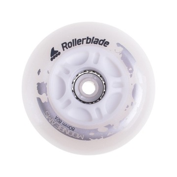 Светящиеся колеса для роликовых коньков Rollerblade MOONBEAMS 80мм 82А белые 4 шт.