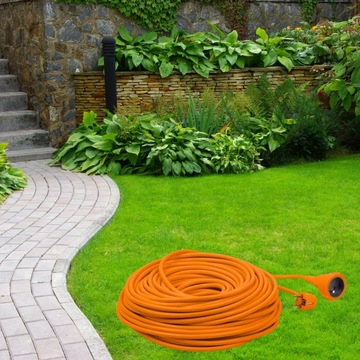 СТРОИТЕЛЬНЫЙ САДОВЫЙ УДЛИНИТЕЛЬ 30М КАБЕЛЬ ТОЛЩИНОЙ 3x2,5 ДЛЯ ПИТАНИЯ КОСИЛКИ