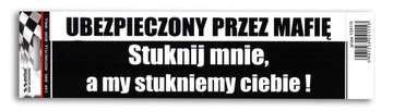 Naklejka Ubezpieczony przez mafię 109