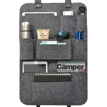 ОРГАНАЙЗЕР СИДЕНЬЯ АВТОМОБИЛЬНАЯ СПИНКА 62x42см СЕРЫЙ