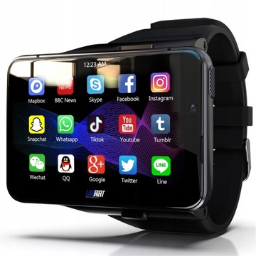 LOKMAT MAX 2.88 cala 4GB 64GB Smartwatch Czarny