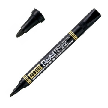 Перманентный маркер PENTEL N850, черный, круглый.