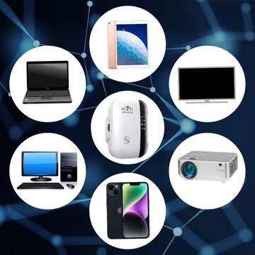 УСИЛИТЕЛЬ СИГНАЛА Wi-Fi МОЩНЫЙ ПОВТОРИТЕЛЬ 300 МБ/С 2 РЕЖИМА ФУНКЦИЯ WPS