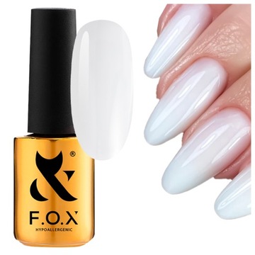 F.O.X. Top Tonal Top Hybrydowy Do Paznokci 7ml 001 Mleczny Półtransparentny