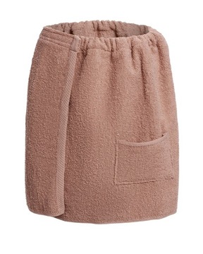SAUNA PAREO KILT BEŻOWY RZEP 100% BAWEŁNA GR 500 MĘSKI 50/150CM L/XL