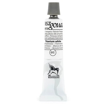 Farba gwasz Renesans 20 ml - 01 Biel Tytanowa