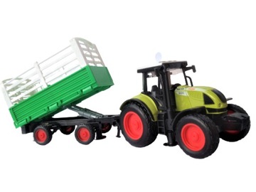 TRAKTOR Z PRZYCZEPĄ CIĄGNIK ROLNICZY Światła i dźwięk