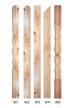 Sztachety drewniane 70CM MODRZEW na płot, WZORY