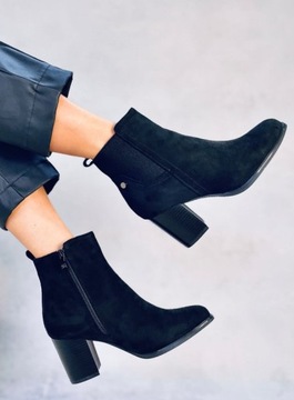 Botki klasyczne na obcasie ROSEY BLACK 38
