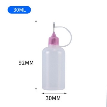 Butelka z igłą PE - 30 ml - aplikator - do dozowania płynów