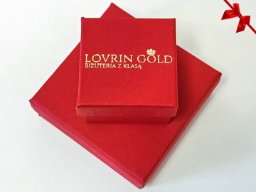 Kolczyki złote 585 podwójne różowe cyrkonie 1.50g elegancki wzór na prezent
