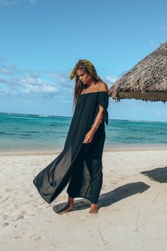 Pareo plażowe HISZPANKA długa sukienka na plażę MAXI letnia tunika BOHO