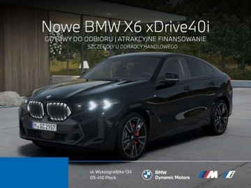 BMW X6 G06 SUV Facelifting 3.0 40i 381KM 2025 BMW X6 xDrive40i 381 KM mHEV - Kamera 360 - Pneumatyka - HarmanKardon - M