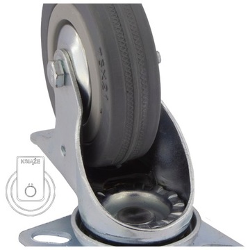 Комплект колесиков fi 75, 4 шт., шкаф, полка 42PPGUM75.