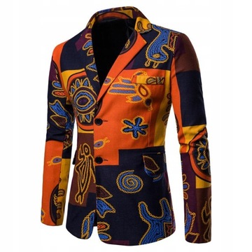 Panele drukowane slim fit garnitur dla mężczyzn