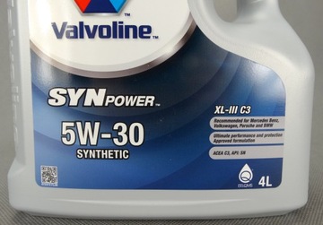 Моторное масло Valvoline SYNPOWER XL-III C3 5W30 4/4 л SW 4 л 5W-30