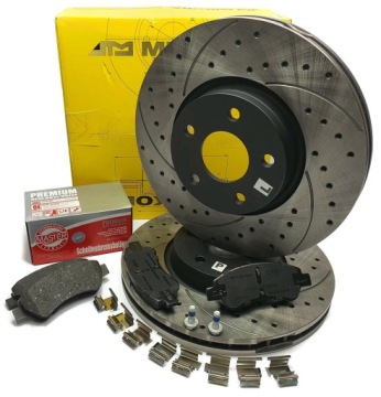 TARCZE KLOCKI PRZÓD PEUGEOT 206 207 208 NAWIERCANE