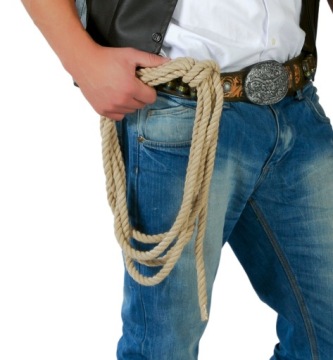 КОВБОЙСКОЕ ЛАССО ВЕРЕВКА ДЛЯ РОДЕО 2,4 м