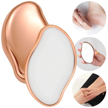 Эпилятор для безболезненного удаления волос, отшелушивающий женский кристалл пемзы 2 в 1