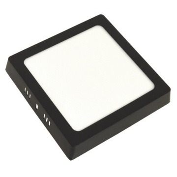LAMPA NATYNKOWA Panel Gerry 12W LED 230V 4000K czarny 16cm x 16cm Kwadrat