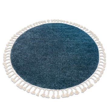 Dywan MAROKO frędzle shaggy koło 160 blue #GR4016