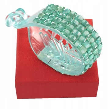 SPINKA DO WŁOSÓW HAIR CUFF MIĘTOWA KRYSZTAŁKI