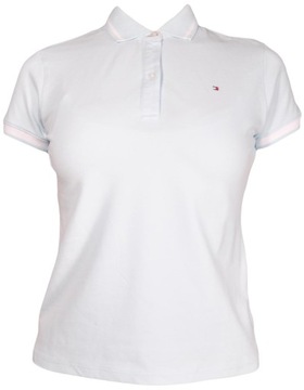 TOMMY HILFIGER koszulka SLIM turquise POLO _ XL (42)