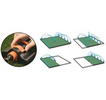 Zraszacz Ogrodowy Wahadłowy Metalowy 324m Oscylacyjny Podlewacz Bradas