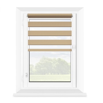 ROLETA NOC DZIEŃ 41X140CM WYMIAR BEŻOWY