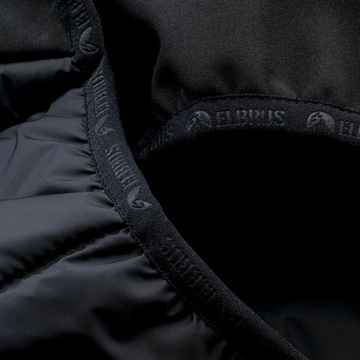 Kamizelka męska czarna Elbrus z kapturem lekka sportowa ocieplacz L