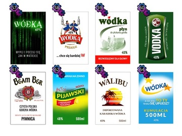 Набор наклеек «ВЕСЕЛЫЕ» «ВОДКА ВЕСЕЛО»