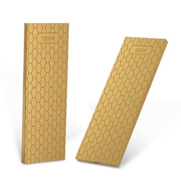 Diamentowy kamień do ostrzenia o ziarnistości 400, płyta do ostrzenia noży o strukturze plastra miodu. Zmęczona