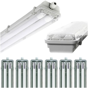 6x OPRAWA LAMPA ŚWIETLÓWKA JARZENIÓWKA LED GARAŻ