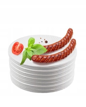TALERZYK 18 CM 100 SZT. biały GRILL, CIASTO, PARTY