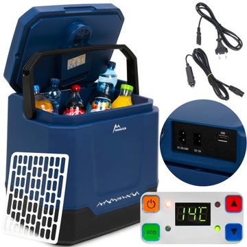 LODÓWKA TURYSTYCZNA 35L SAMOCHODOWA 12/230 AGREGAT BLUETOOTH RADIO GŁOŚNIK