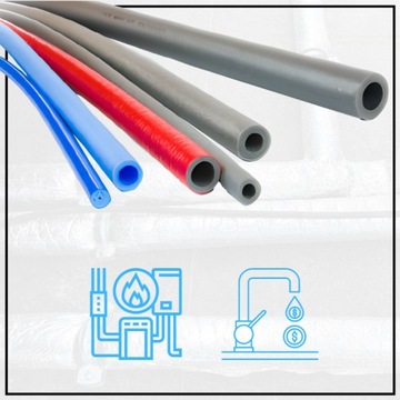 КРЫШКА ДЛЯ ТРУБ PEX 32 мм 35/6 - Толстая изоляция трубы - ВЫСОКОЕ КАЧЕСТВО - 10 м