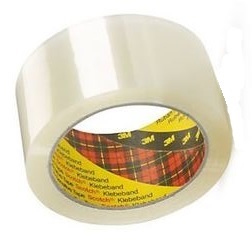 TAŚMA PAKOWA KLEJĄCA DO KARTONÓW 3M SCOTCH 66M PRZEZROCZYSTA MOCNA+NAKLEJKA