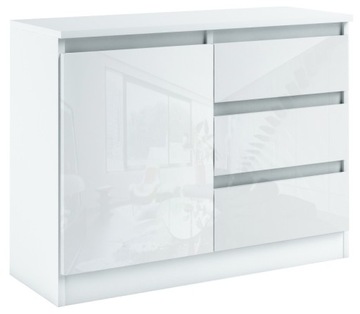 014-020 KOMODA B1d3s/100 cm - BIAŁY / POŁYSK