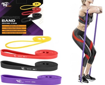 НАБОР ИЗ 4 НАПРАВЛЯЮЩИХ ДЛЯ УПРАЖНЕНИЙ POWER BAND + ДВЕРНОЙ КРЮЧОК, ЯКОРЬ