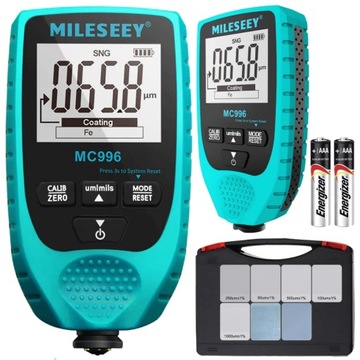 MIERNIK GRUBOŚCI LAKIERU TESTER POWŁOK CZUJNIK AUTOMATYCZNY NFE FE STAL LCD