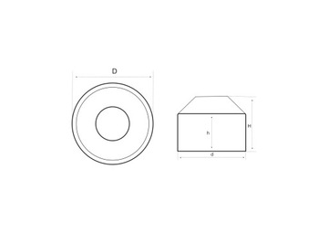 НАРУЖНАЯ ЗАГЛУШКА ДЛЯ ТРУБ FI38 5 ШТ.