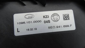 HALOGEN LEVÝ PŘEDNÍ 5E0941699F SKODA OCTAVIA III