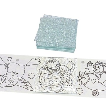 Szkło do malowania malowanie na szkle Ornamentowe różne wzory mix 11x11 cm