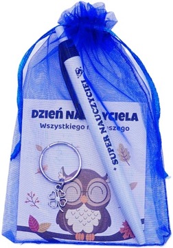 ZESTAW PREZENT NA DZIEŃ NAUCZYCIELA DŁUGOPIS BRELOCZEK KONICZYNA BILECIK