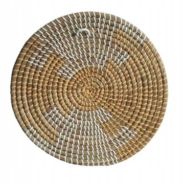 Boho tkany kosz ścienny Decor trawa morska dekorac