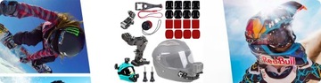 НАБОР НАКЛЕЙОК ДЛЯ МОНТАЖА ДЕРЖАТЕЛЯ ДЛЯ ШЛЕМА GoPro 12 SJCAM EKEN DJI КАМЕРЫ