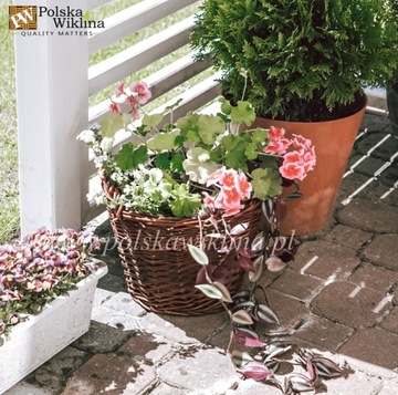 Плетеный цветочный горшок с корзиной из фольги, коричневый 35