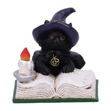 FAMILIAR'S SPELL - NemesisNow - Figurka Kot z książką i świecą