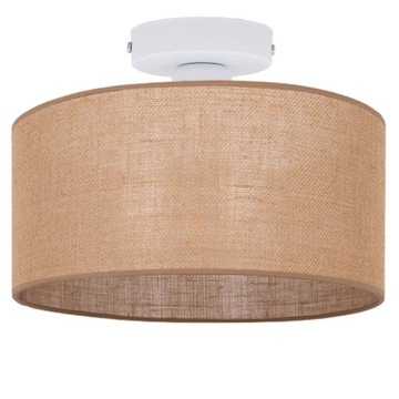 LAMPA PLAFON 1PŁ SUFITOWA ABAŻUR BOHO JUTA 30CM